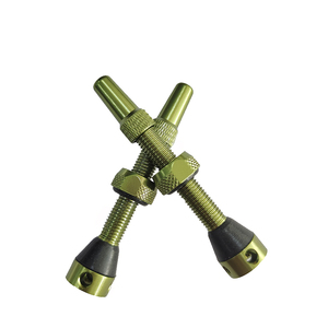 Válvula Presta de Alta Calidad de 80 mm, Accesorios para Bicicleta sin Cámara de Aire, Aleación de Aluminio Verde, Hecho en EE. UU. - Product Image 1