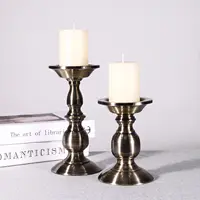 Castiçais nórdicos de bronze vintage, candelabros placas de metal nórdico para mesas de casamento, vela antiga