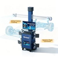 Máquina de Alineación de Ruedas 3D Automática para Reparación de Automóviles, con Doble Pantalla, Entrada de Datos VIN y Seguimiento Automático de Objetivos por Smartphone