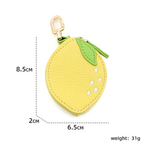 Porte-clés et porte-monnaie personnalisé en forme de fruit ou de légume avec fermeture éclair, breloque de sac à <span class=keywords><strong>main</strong></span> - Product Image 5