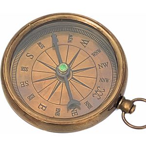 <b>Antique</b> Brass <b>Compass</b> Portable Pocket Size Hiking Navigation Pointer Dial Outdoor Use - Product Image 1