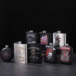Cadeaux de fête de mariage 6oz 7oz Flacon à liqueur en acier inoxydable enveloppé de cuir PU <span class=keywords><strong>personnalisé</strong></span> pour whisky vin <span class=keywords><strong>alcool</strong></span> Conteneur de poche pour <span class=keywords><strong>alcool</strong></span> - Product Image 5