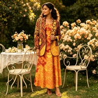 Blazer élégant et décontracté sur mesure pour femme, style polynésien, tribal, à manches longues et col rabattu, inspiré des tenues traditionnelles des Fidji