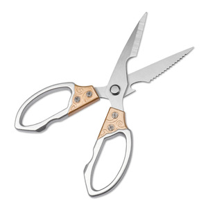 <b>Kitchen</b> <b>Scissors</b> Stainless Steel Straight Head Multi Purpose For Home Use Gold Green Black - Product Image 2