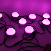 Tira de luz LED de punto de diversión, foco de luz LED RGBW programable automático, IP68, 24v, 50mm, Ws2816, bola, Control Dmx