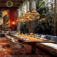 Fourni Moderne Café Bar Hote Design Intérieur Restaurant Meubles Chaise et Table Ensemble Décoration pour One Stop Solution
