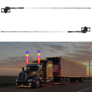 Luci LED a Frusta Trasparenti da 4FT 12V con Telecomando, Antenna Danzante <span class=keywords><strong>RGB</strong></span>, Asta Portabandiera - Product Image 1