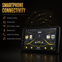 Lecteur multimédia de voiture 9 pouces avec écran IPS, Bluetooth 5.0, radio FM, prise en charge de la caméra de recul AHD et GPS – Vente en gros directe usine