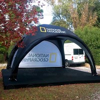 Canopée de l'air Logo de marque personnalisé Tentes de rallye publicitaire imperméables pour sports motorisés 6x6m Dôme gonflable Gazebo pour événements en plein air