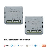 Zigbee Graffiti Smart Home Switch On-Off Aplikasi Remote Control Pengatur Waktu Modul Suara Alexa AC 90-250V PC Tahan Api