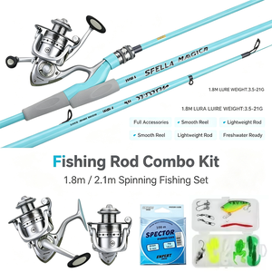 Caña <span class=keywords><strong>de</strong></span> Pescar Giratoria <span class=keywords><strong>de</strong></span> 1.8m 2.1m, Kit Completo, Nueva Llegada, para Pesca <span class=keywords><strong>de</strong></span> Lubina y Lucio en Agua Dulce, Compra al por Mayor Directa <span class=keywords><strong>de</strong></span> Fábrica - Product Image 1