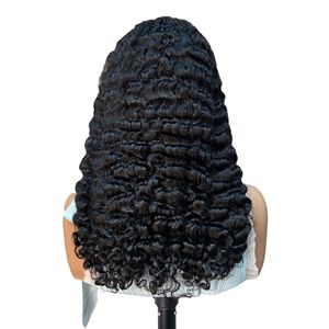 Perruque indienne vierge naturelle de 30 à 40 pouces, cheveux humains, perruque frontale sans colle HD 13x6, perruques bouclées blondes pour femmes noires - Product Image 3