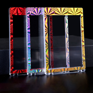 Porta Carte Collezionabili Magnetico Sportivo in Plastica Spessa 7mm con Bordo Olografico Colorato One Touch, Protezione UV 100%, 35pt - Product Image 1