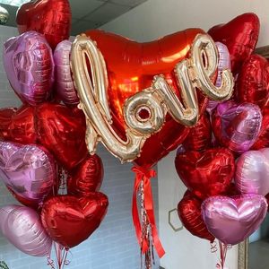 Heart Shaped Foil Aluminum Thick Durable <b>Balloons</b> for Valentine's Day Graduation Wedding Christmas Back School Party <b>Decorations</b> - Product Image 3