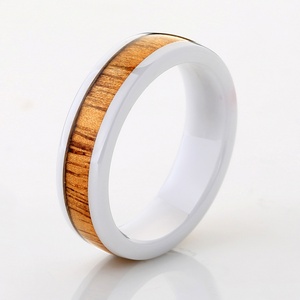 Ceramic <b>Ring</b> Inlaid Shell Wood Carbon Fiber European and American Popular Styles Can Be Fixed <b>Titanium</b> Steel <b>Ring</b> - Product Image 4