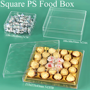 SUNSHING Bulk Square Display Case Plastic Sweet Dessert <b>Box</b> Tiramisu Packaging Container Acrylic Chocolate <b>Gift</b> <b>Box</b> for Ferrero - Product Image 1