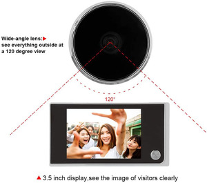 Weilan-ecran de porte, Camera Ip <span class=keywords><strong>Wifi</strong></span>, appareil pas cher à piles AAA, vision de porte - Product Image 3