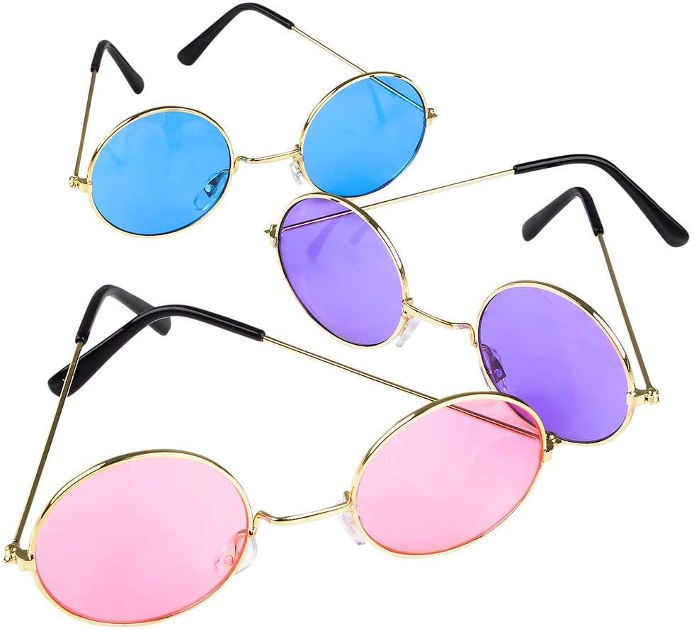 Gold Full Rim Retro Round Sunglasses with UV400 Protection OEM - Main Image