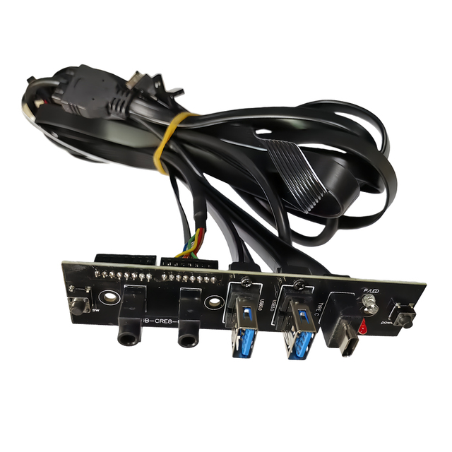 Factory Direct Sale Computer Front Panel Hub PCB Board Electronic ODM Female or Male USB 3.0 2 Ports Support Power Cable PC Case