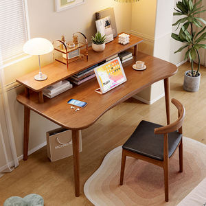 Escritorio Multiusos de Madera Maciza con Almacenamiento, Librero Simple, Banco de Trabajo para Estudiantes de Primaria y Secundaria, Dormitorio, <span class=keywords><strong>Estudio</strong></span> - Product Image 1