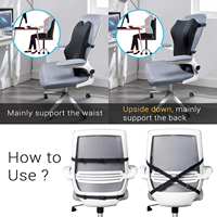 Coussin lombaire personnalisable en mousse à mémoire de forme, design ergonomique, amovible et lavable pour chaise de jeu/chaise de bureau/siège de voiture