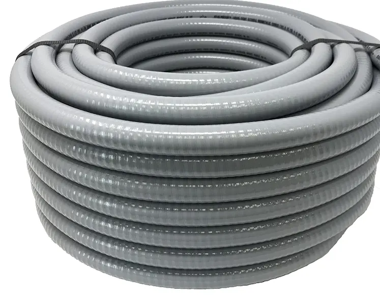 Điện ống dẫn Hose PVC tráng thép mạ kẽm lỏng chặt chẽ linh hoạt kim loại ống dẫn