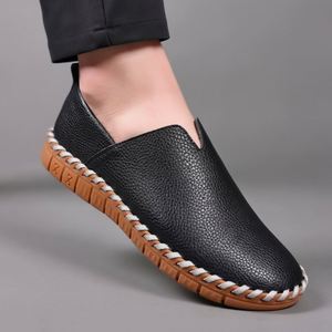 Mocasines de Cuero Genuino para Hombre con Logotipo Personalizado, Zapatos Casuales y Formales Sin Cordones para Hombre, Zapatos Planos para Boda y Fiesta - Product Image 5