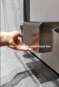 طقم إكسسوارات حمام من خمس قطع مصنوع من الألومنيوم الفضائي المصقول والمطلي بالكروم للفنادق - Product Image 4