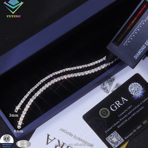 Various sizes tennis chain bracelet VVS moissanite diamond Pass diamond tester Gold plated 925 sterling sliver GRA certificate - Product Image 2