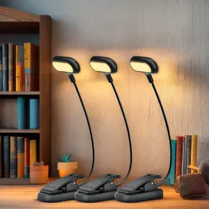 LOHAS Lampe de lecture pour enfants Lampe à bouton de contrôle Dimmable Led Clip On Rechargeable Read Light Book LED For Study Work