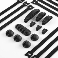 Kits d'organisation de cordon de gestion de câbles en gros CC17-4 Clips d'attaches de dénudage de câble Clips d'organisation de supports de câble de bureau