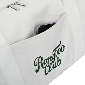 حقيبة دفل رياضية للنادي بسعة كبيرة من القماش الخفيف مع شعار مخصص وفصل للملابس الجافة والرطبة، حقيبة سفر متينة بسحاب إغلاق - Product Image 5