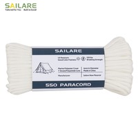 Cordon de parachute en nylon/polyester 550 de 100 pieds, couleurs camouflage, pour survie en extérieur
