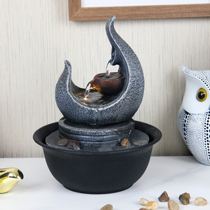 Fuente de agua de resina para el hogar, diseño minimalista, decoración para sala de estar, oficina, escritorio, JZ006 - Product Image 4