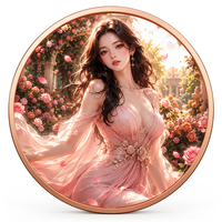 Pièce de monnaie en cuivre pur 999 de 5 oz, plusieurs types, thème beauté, couleur, relief 3D, édition de collection