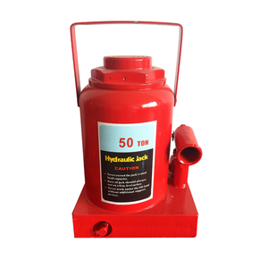 Gato Hidráulico Telescópico Rojo <span class=keywords><strong>de</strong></span> 50 Toneladas, <span class=keywords><strong>Tipo</strong></span> Botella, con Capacidad <span class=keywords><strong>de</strong></span> Carga <span class=keywords><strong>de</strong></span> 50-60 Toneladas - Product Image 1
