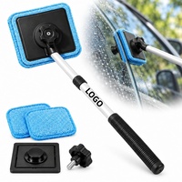 Nettoyeur de pare-brise de voiture magnétique double personnalisé, sans traces, avec poignée extensible, conception double face pour pare-brise automobile
