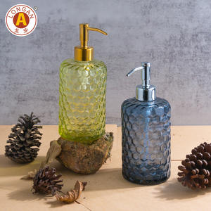 Distributore di sapone per piatti a mano vuoto da 450ml bottiglia di sapone <span class=keywords><strong>liquido</strong></span> per la lozione per il corpo <span class=keywords><strong>in</strong></span> <span class=keywords><strong>vetro</strong></span> con elettrolitica per la bottiglia della pompa del disinfettante per le mani - Product Image 3