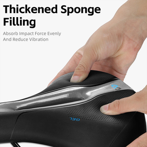 Selle de vélo WEST BIKING avec amortisseur, imperméable, en silicone PU, creuse, pour course, vélo de montagne, remplacement - Product Image 3