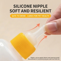 Nouvelles coupes anti-étouffement en gel de silicone à motifs solides, 60 ml/150 ml, pour chatons et chiots