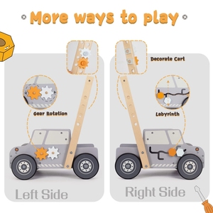 Nouveau banc de travail pour enfants, banc d'outils, activité pour tout-petits, marcheurs en bois, apprendre bébé, pousser, marcheur, jouets avec jeu d'activité - Product Image 3