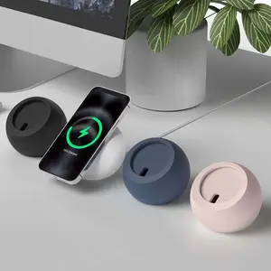 Supplier Oem Silicone Desktop Holder Magnetic Wireless Fast Charger Mobile Phone Stand For Office/Home/Car