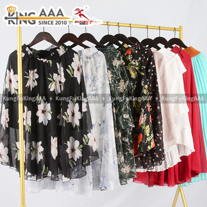 KingAAA Gonna Lunga Retrò Elegante ed Economica, con Stampa Floreale, Morbida ed Elastica, di Seconda Mano, per Donna, per Viaggi e Uso Quotidiano - Product Image 4