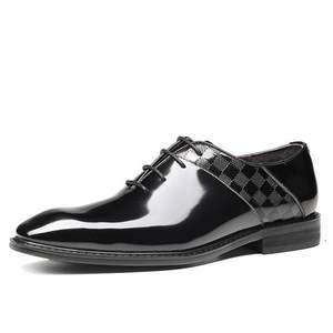 Nouvelles Chaussures Oxford Formelles en Cuir Véritable pour Hommes, à Bout Carré, avec Lacets Perlés, Tendance Automne, pour Affaires - Product Image 3