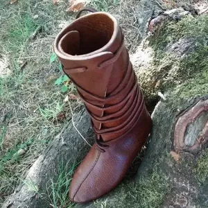 Botas de Caballero Medievales Estilo Steampunk Gótico para <span class=keywords><strong>Hombre</strong></span>, Botas Vikingas de Cuero PU para Guerrero, Botas de Cosplay para Mujer, Zapatos para Fiesta de <span class=keywords><strong>Carnaval</strong></span> - Product Image 5