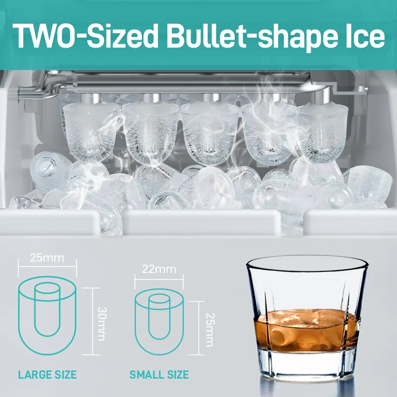 Elettrico 120v 220v 240v Counter Top Home Ice Home Dispenser Cube Ice Maker
