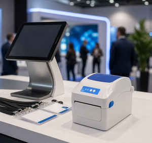 Etikettendrucker für Inventur, Codierstation, Abholcode, Bestandsaufnahme, 203dpi USB Bluetooth Desktop-Barcode-Drucker Weiß - Product Image 3