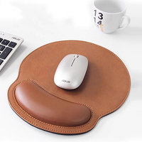 Tapis de souris ergonomique en cuir PU personnalisé de haute qualité, avec base en mousse à mémoire de forme et support pour le poignet, très vendu