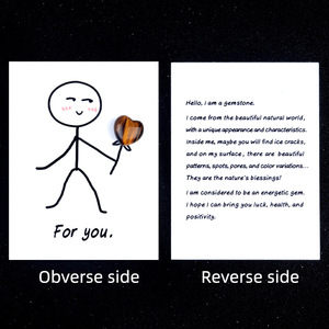 Chữa Bệnh thẻ loạt đá quý tinh thể tự nhiên Đá Mã Não 15mm khắc hình trái tim tình yêu sáng tạo vui vẻ Valentine - Product Image 3