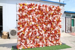 Warm Shade Full Pack Silk Flower <b>Wall</b> <b>Panel</b> For Boutique Wedding And Photo Shooting Layout - Product Image 6